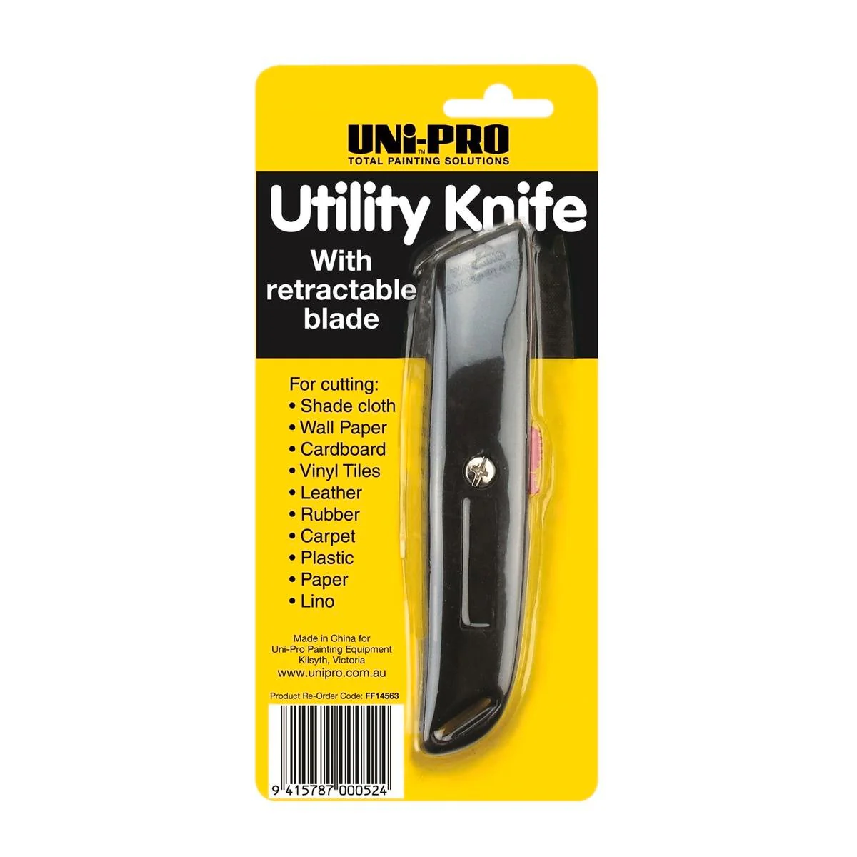 UNi-PRO Utility Trimming Knife - Super Sharp - 100mm Steel - Precision Cutting