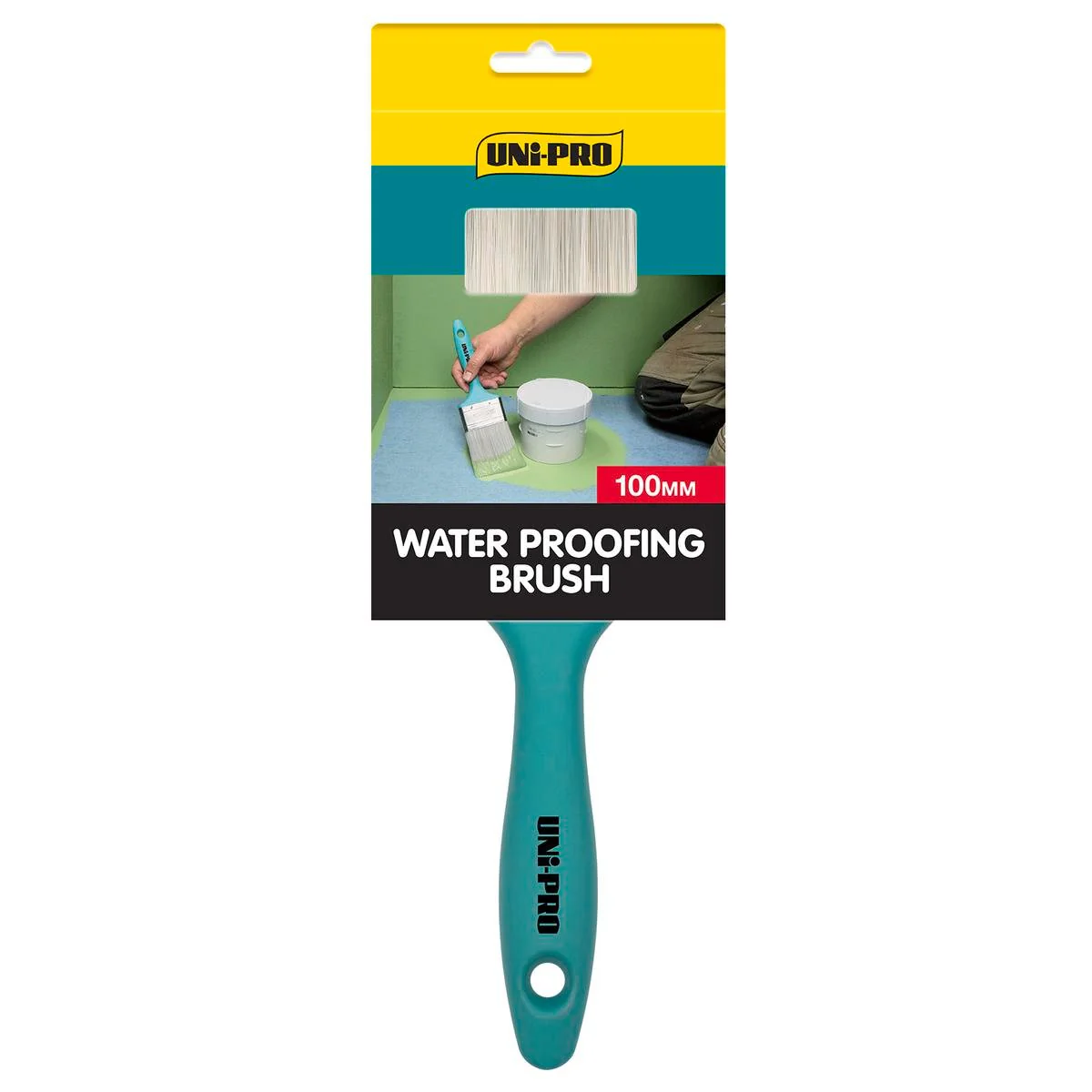 UNi-PRO Waterproofing Brush - 100mm - Synthetic Filament - Wet Areas
