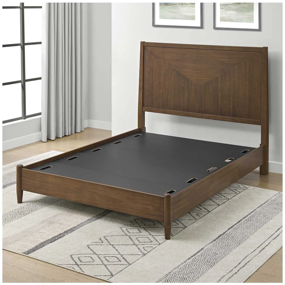 Universal Broadmoore Powell Queen Bed Saddle Brown Rubberwood M23113210 - Image 3