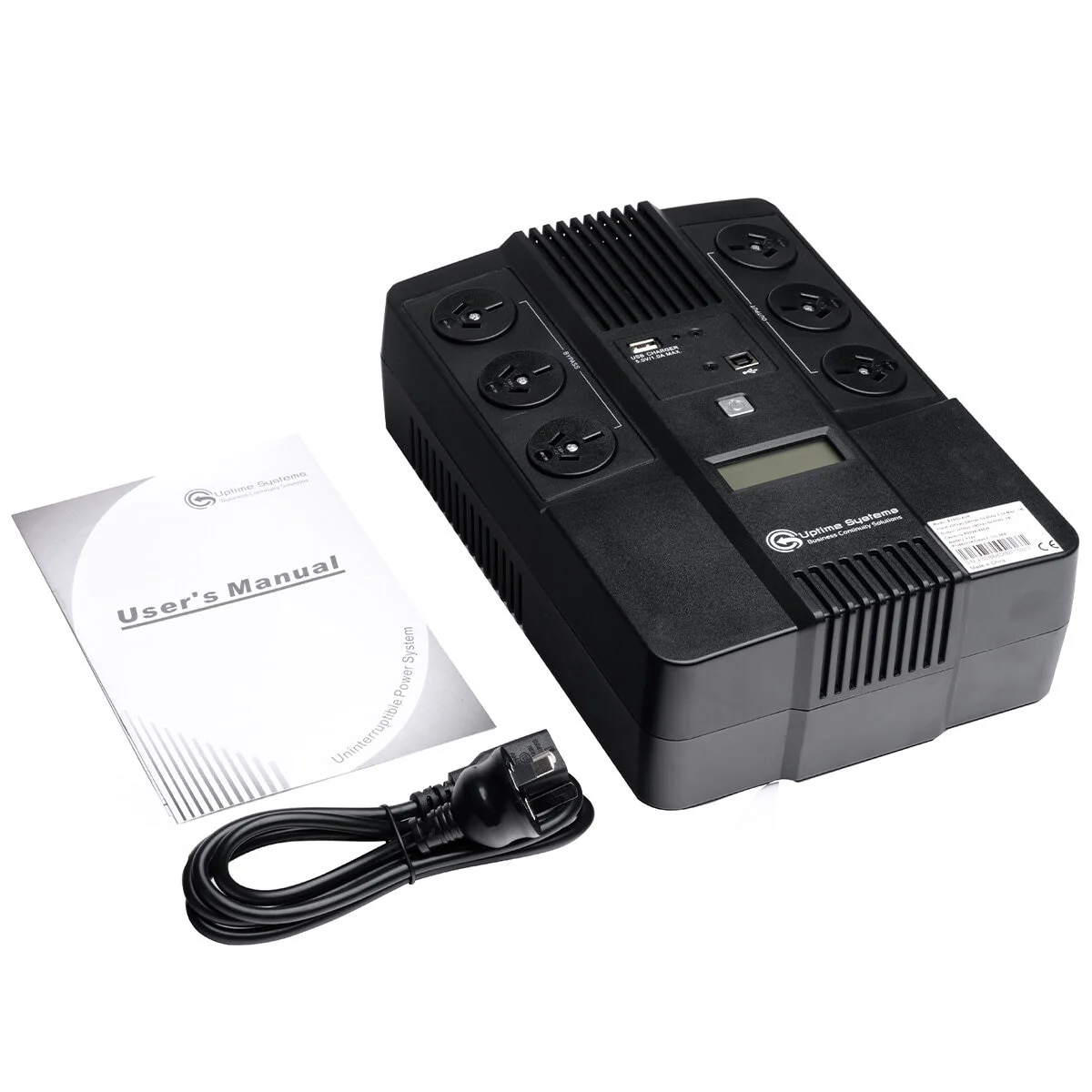 Uptime BT800-AVR LCD 800VA 480W Line-Interactive UPS Powerboard Black - Image 3