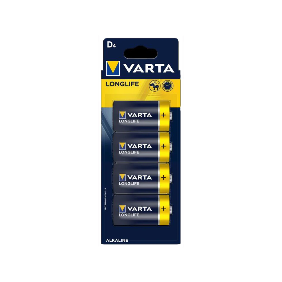 Varta D Alkaline Batteries - 4 Pack - Long Life - 15V - Made In Germany