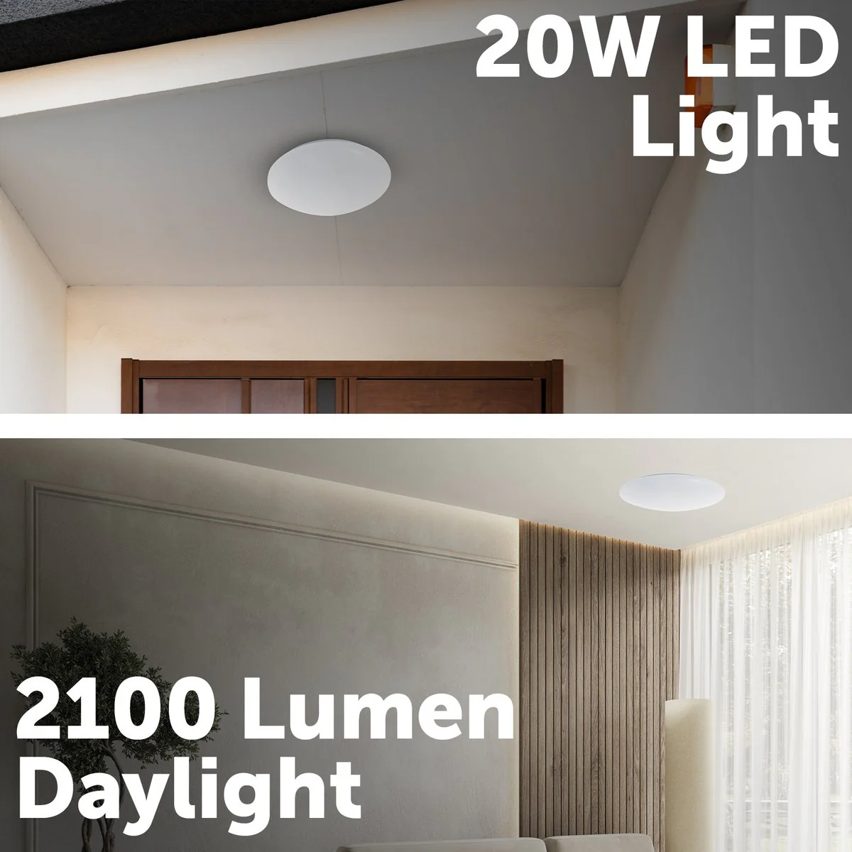 Verve Design 20W 43cm Dion Oyster Ceiling Light - LED - Energy Efficient - Image 4