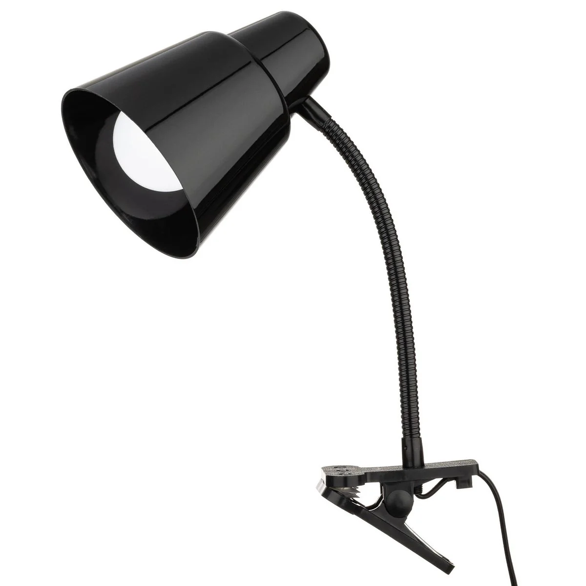 Verve Design Black Brylee Clamp Lamp - Adjustable Gooseneck - 25w - Image 2