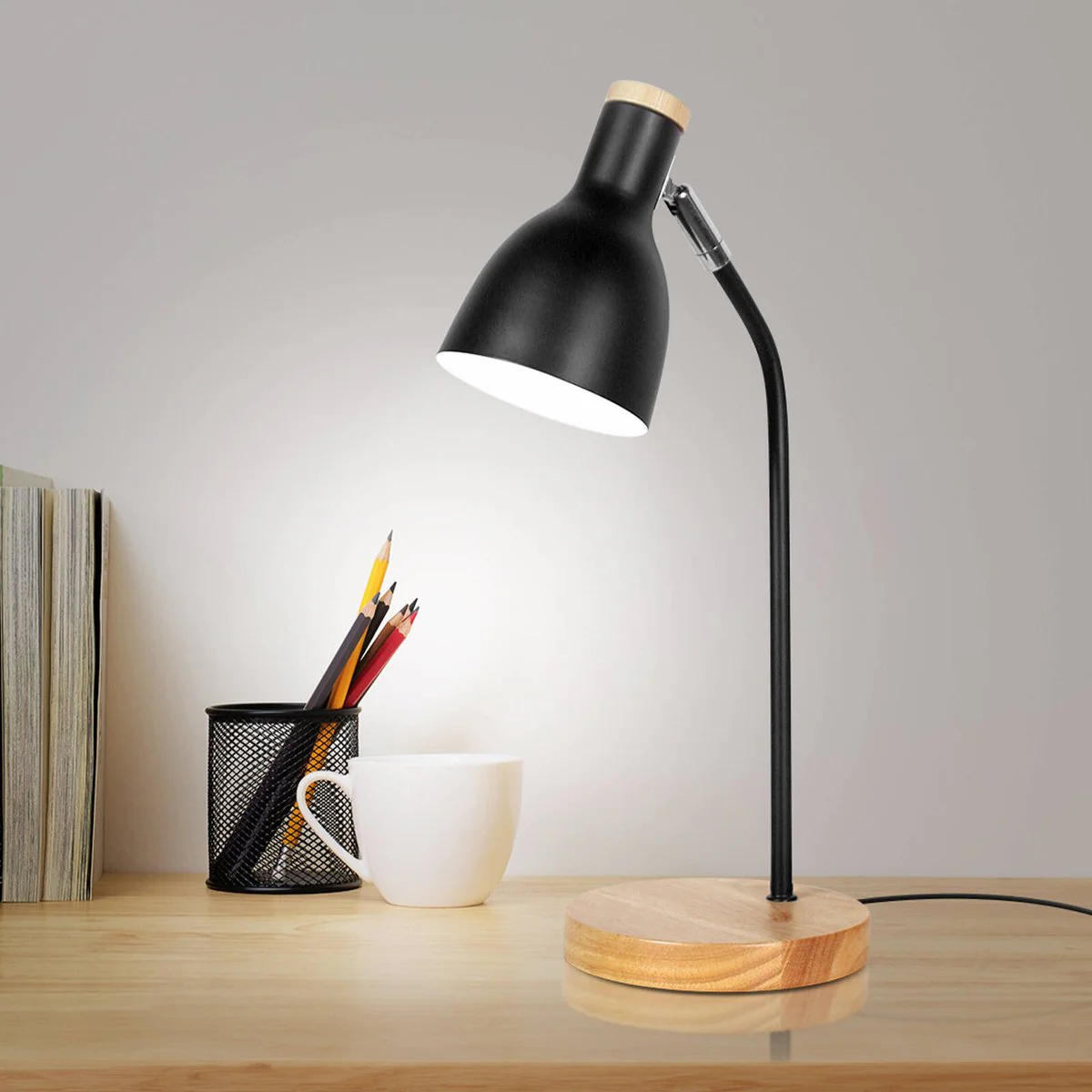 Verve Design Black Lexi Desk Lamp - Adjustable Head - 150mm x 420mm - Image 4