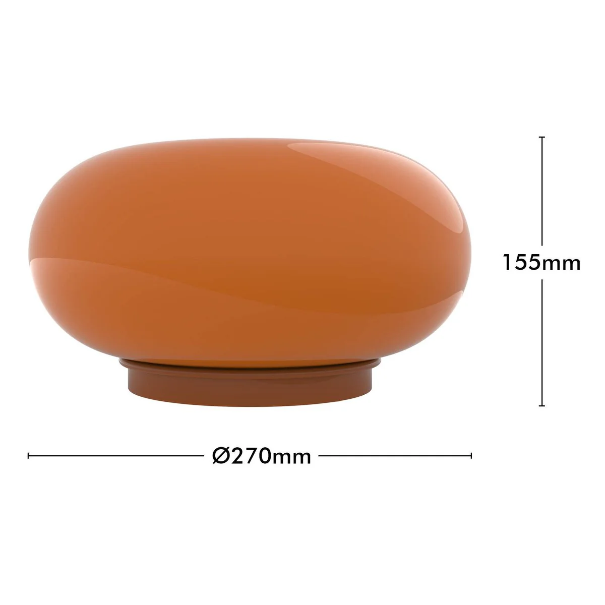 Verve Design Elton Table Wall Light - Donut Shape - Orange Glass - 270mm - Image 5