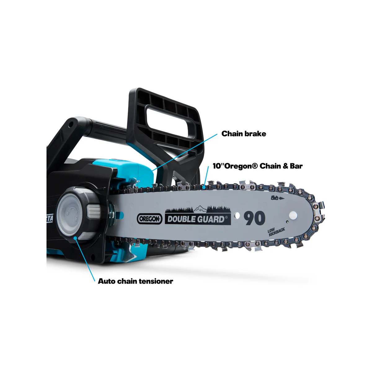 Victa 18V Chainsaw Cordless Li-Ion Kit - 5.0Ah Battery & Charger - 10" Bar - Image 5