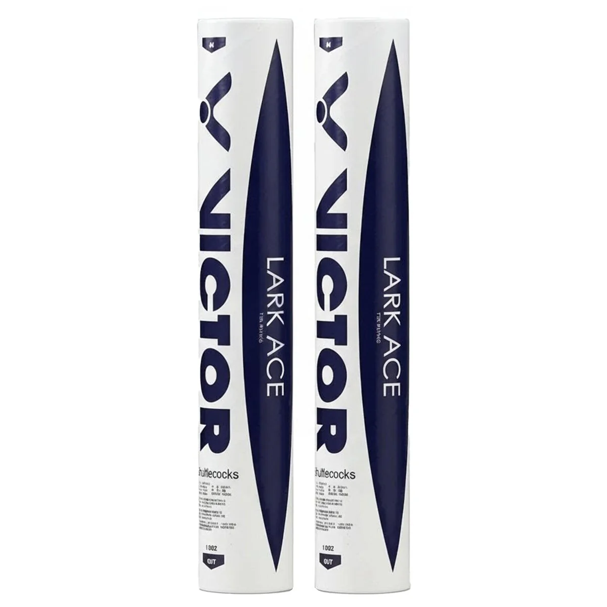 Victor Lark Ace Shuttlecock 12 x 2 Pack Standard White Feather Stable