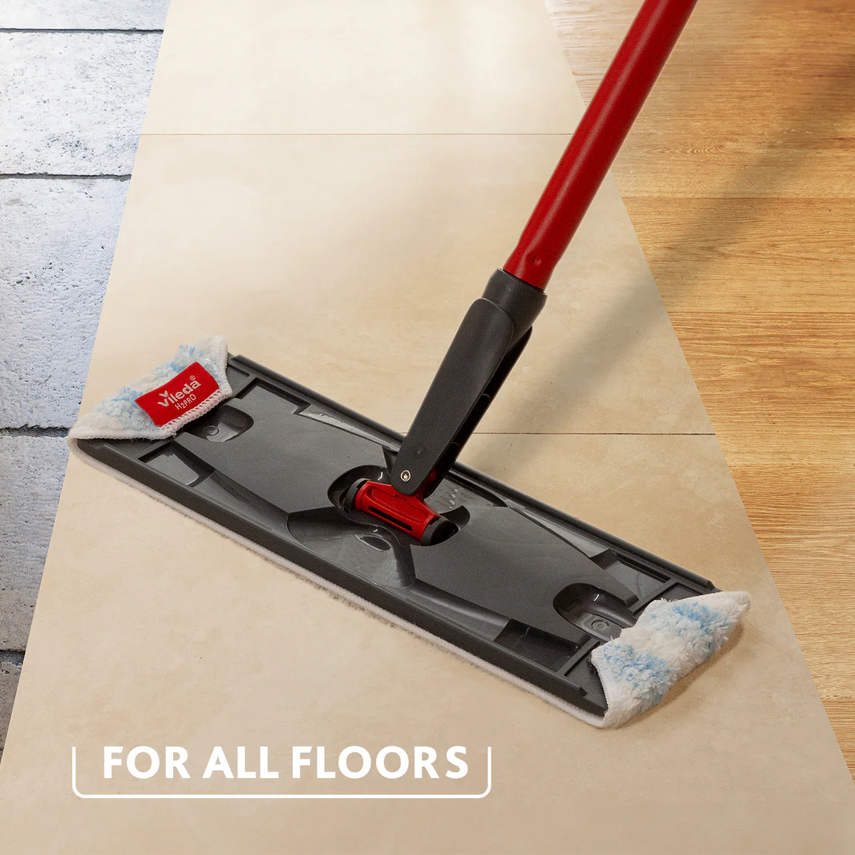 Vileda H2Pro Flat Mop Refill - Microfibre - 110mm x 235mm - Reusable 400 Times - Image 4