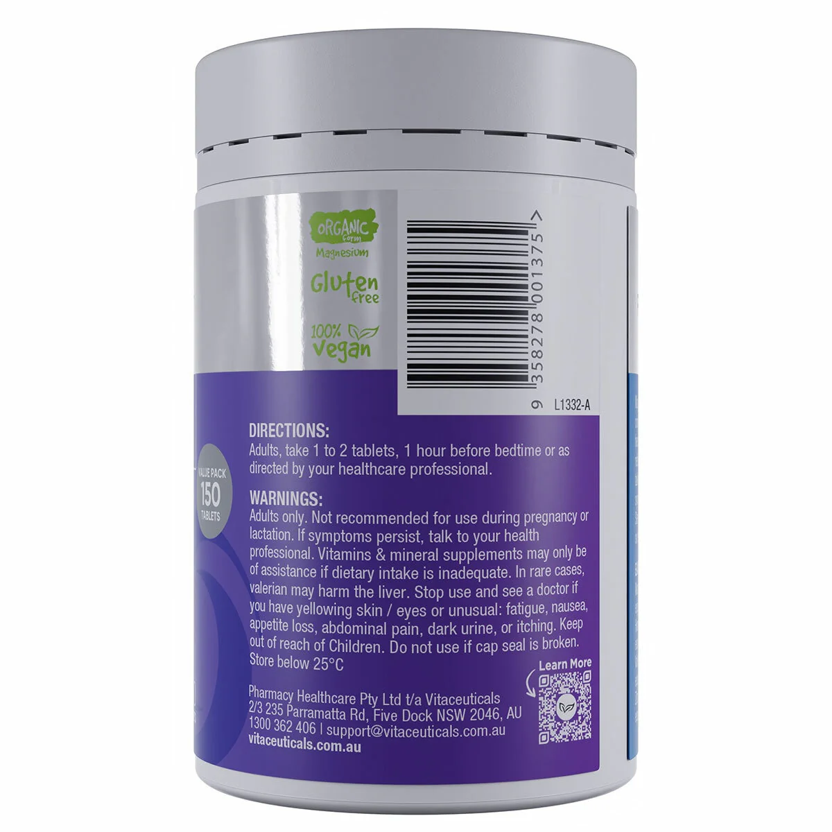 Vitaceuticals Magzorb Sleep 150 Tablets Magsleep150 Aid - Image 2