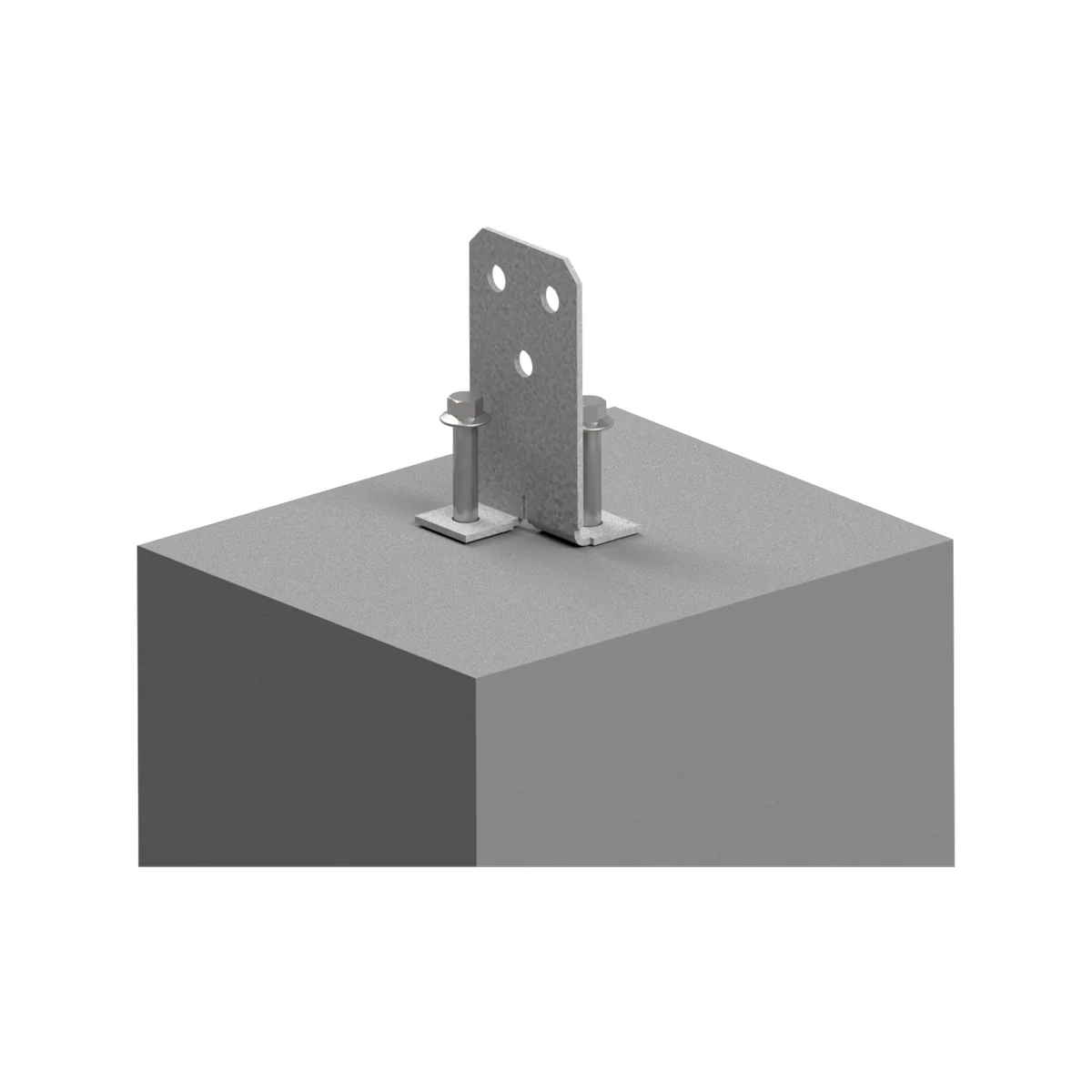 Vuepro 90mm Galvanised Concealed Bolt Down Post Support - Durable Steel - Image 4