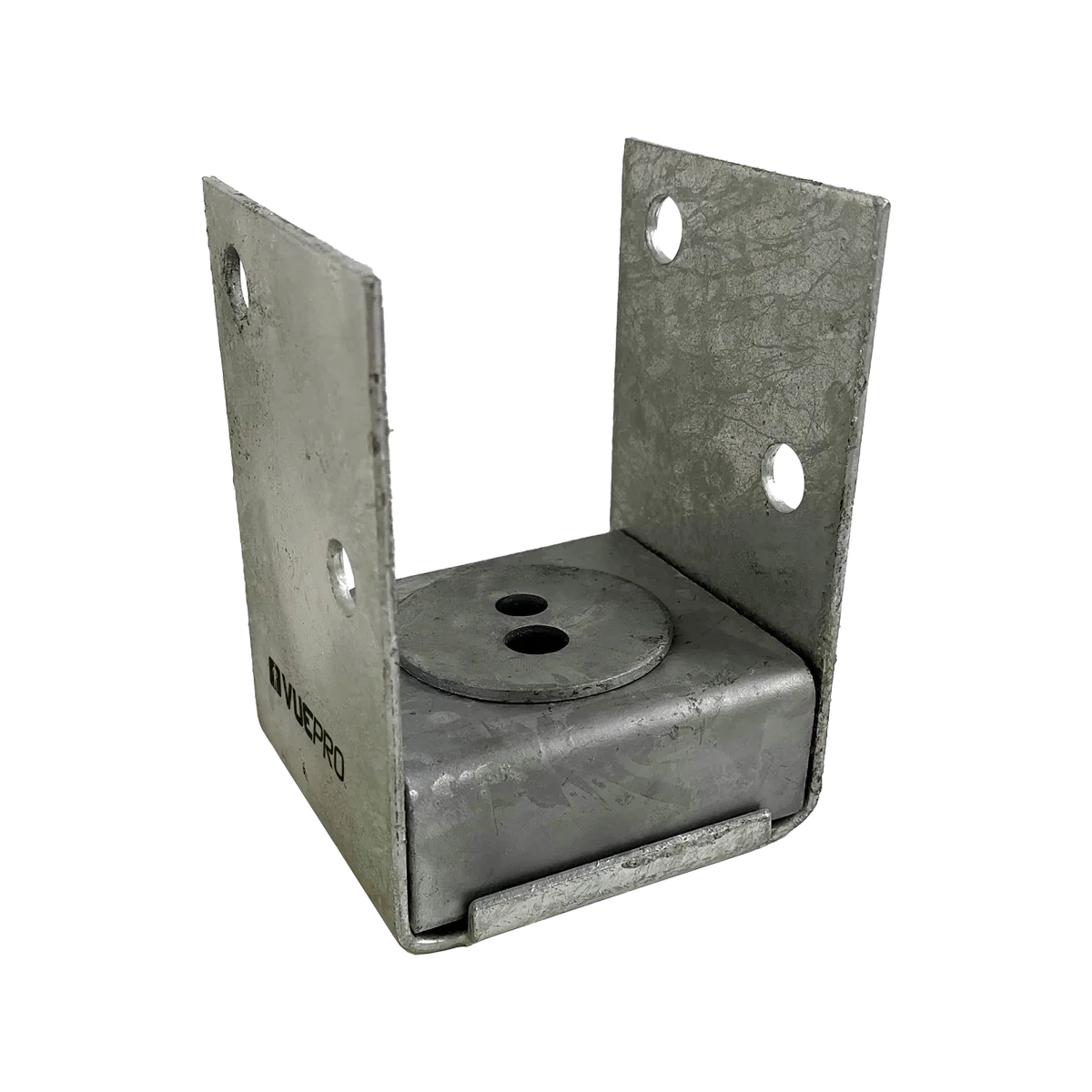 Vuepro Bolt Down Post Support - 90mm - Galvanised - Easy Install