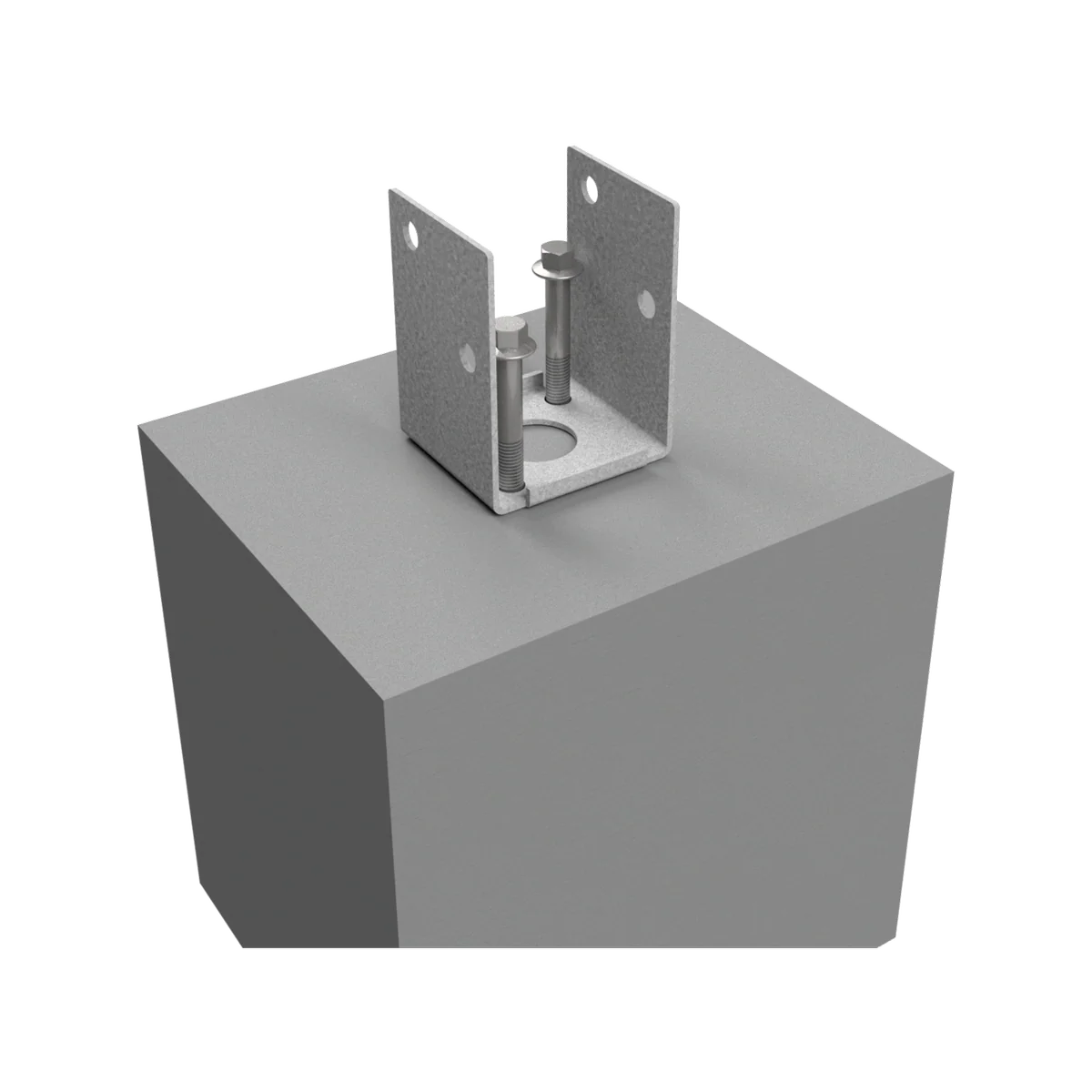 Vuepro Bolt Down Post Support - 90mm - Galvanised - Easy Install - Image 5