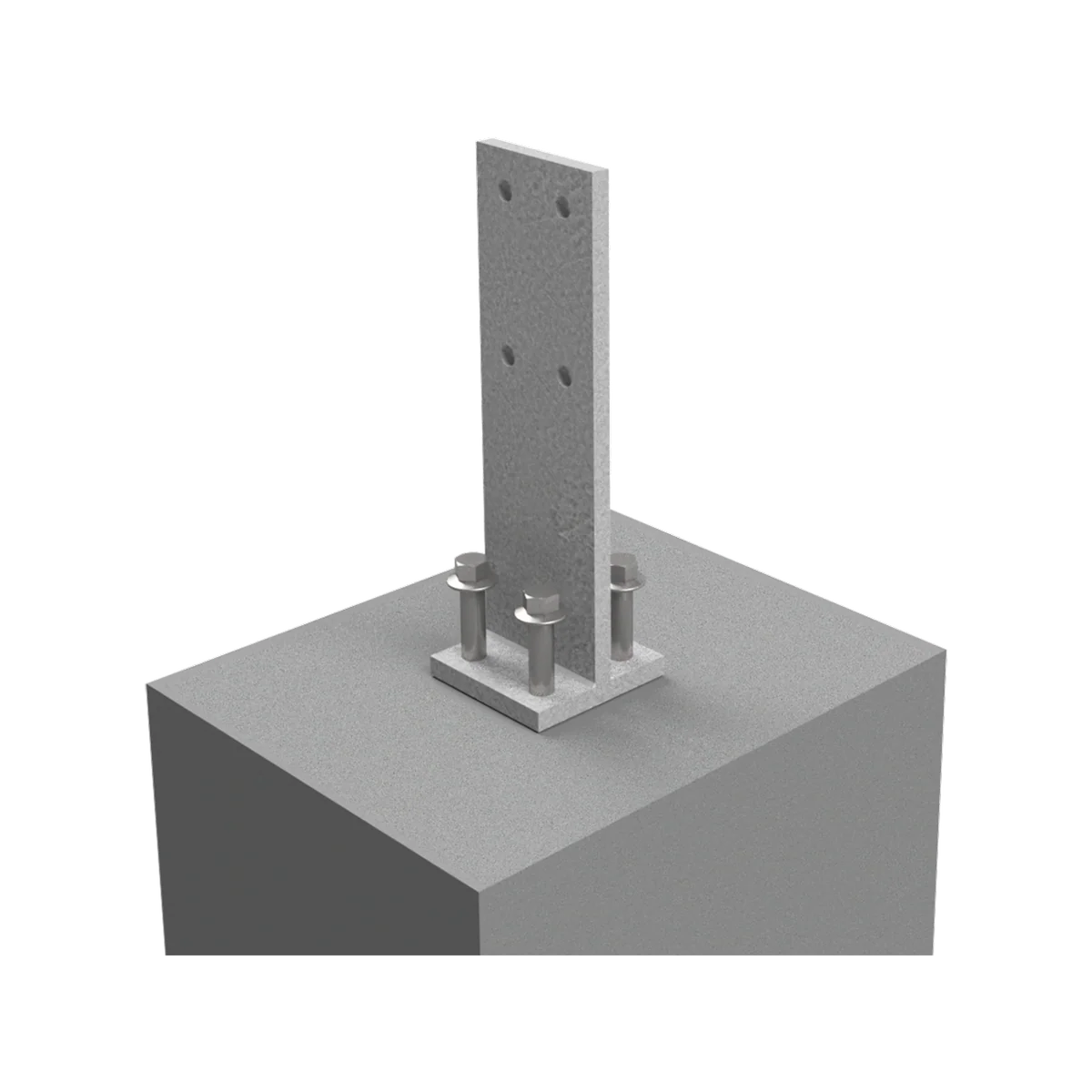 Vuepro T-Blade Post Support - 80mm - Galvanised - Concealed Fixing - Image 5