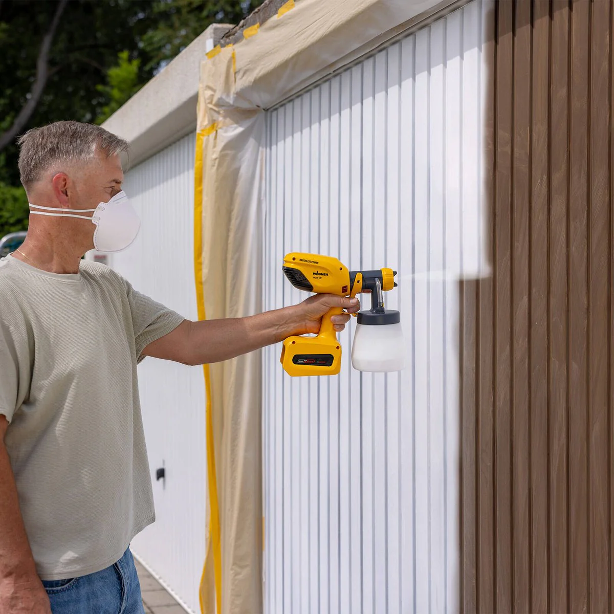 Wagner 18V W250 Easy Spray Cordless Sprayer - 800ml - Yellow & Black - HVLP Technology - Image 3