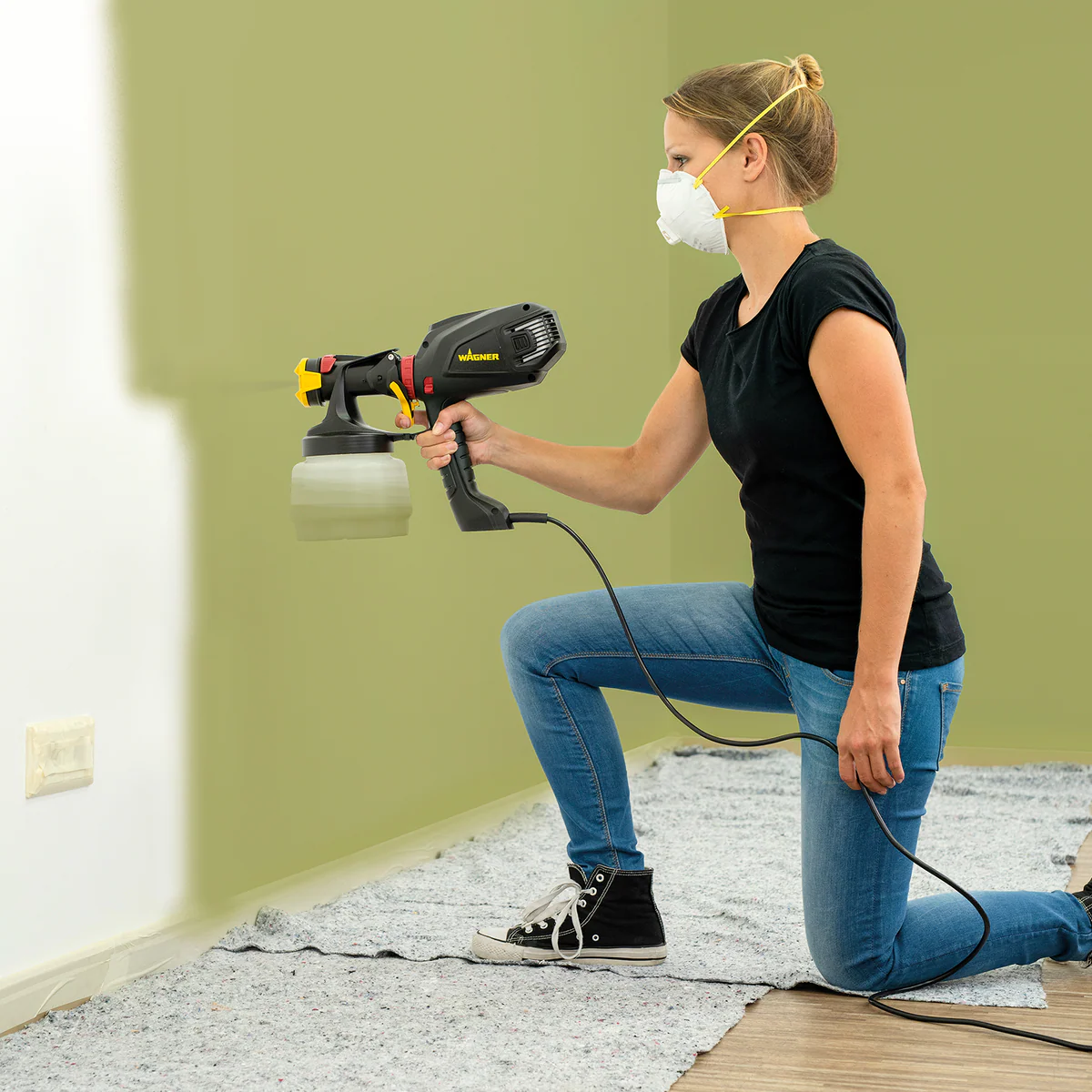 Wagner Flexio 575 Paint Sprayer - 1300ml - Black/Grey/Yellow - 1.9kg - Image 3