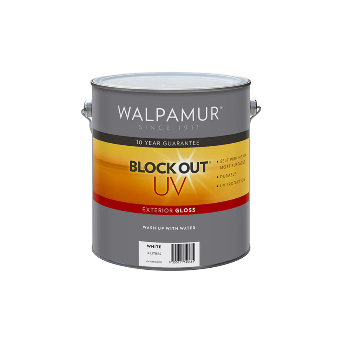 Walpamur Blockout UV Paint - 4L - Water Based - Gloss Finish