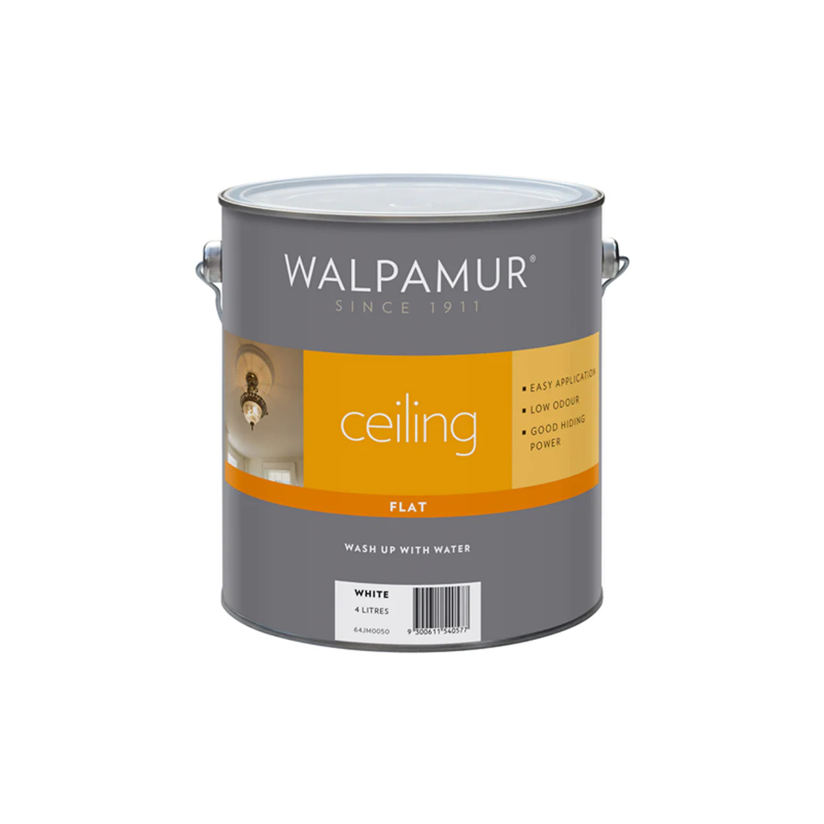 Walpamur Ceiling Paint - 4L - Water Based - Low Odour