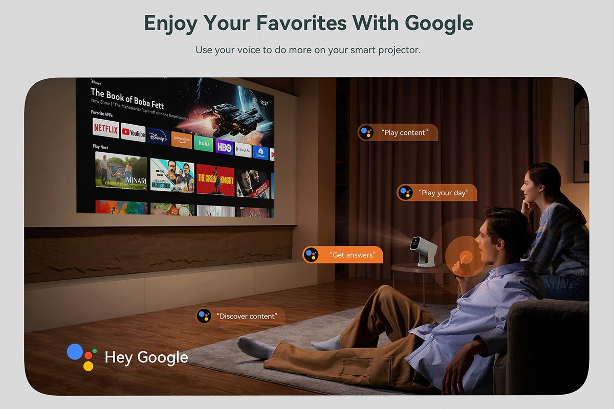 Wanbo Cube 1 HD Smart Projector Sky Blue Android TV 11 - Image 5