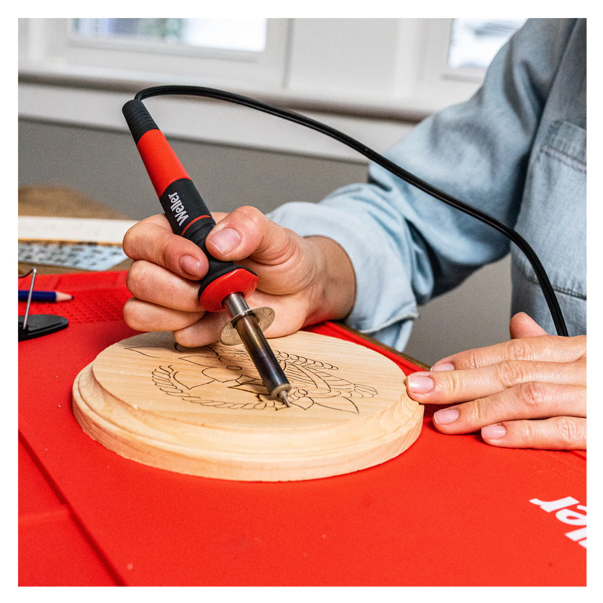 Weller 240V 25W Wood Burning Kit - 15 Piece Set - Interchangeable Tips - Image 4