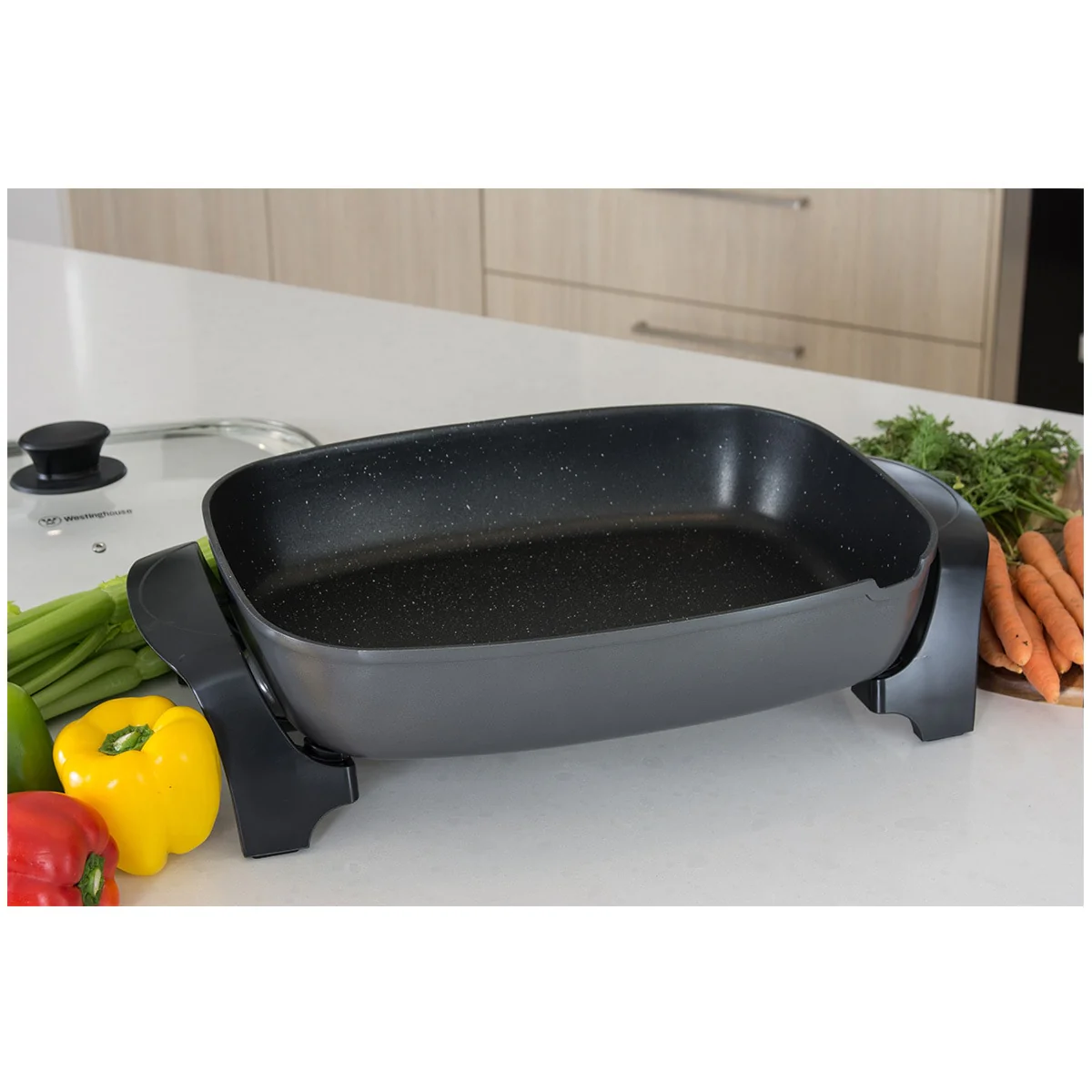 Westinghouse Electric Frypan WHEF01G Extra Large 2400W Grey Black Aluminium - Image 12