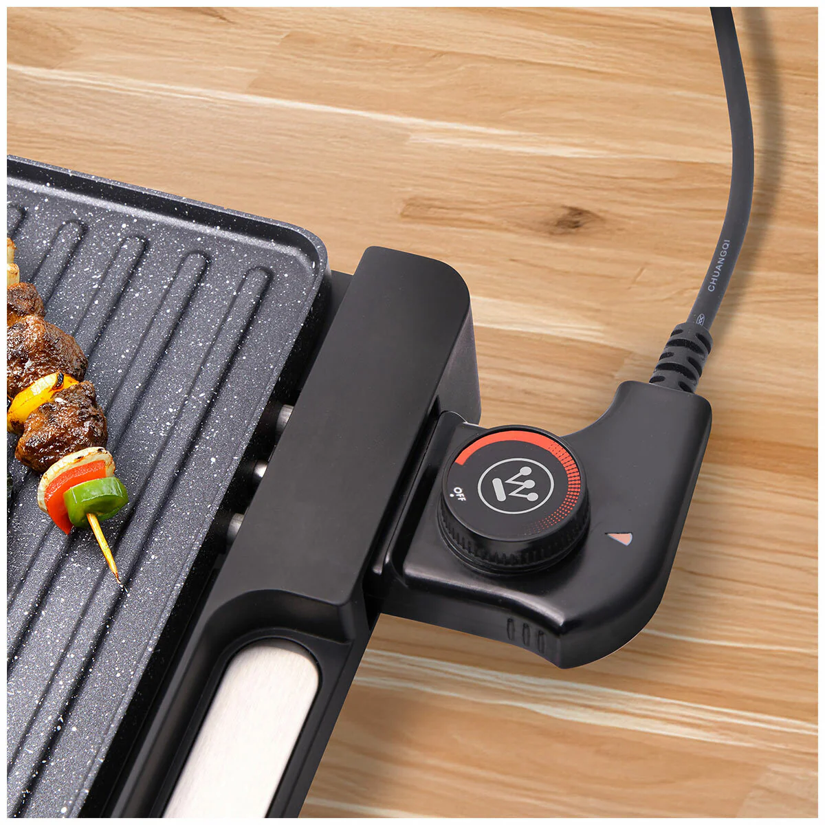 Westinghouse Compact Electric Grill Non-Stick WHEG01K Black Stone Finish - Image 7