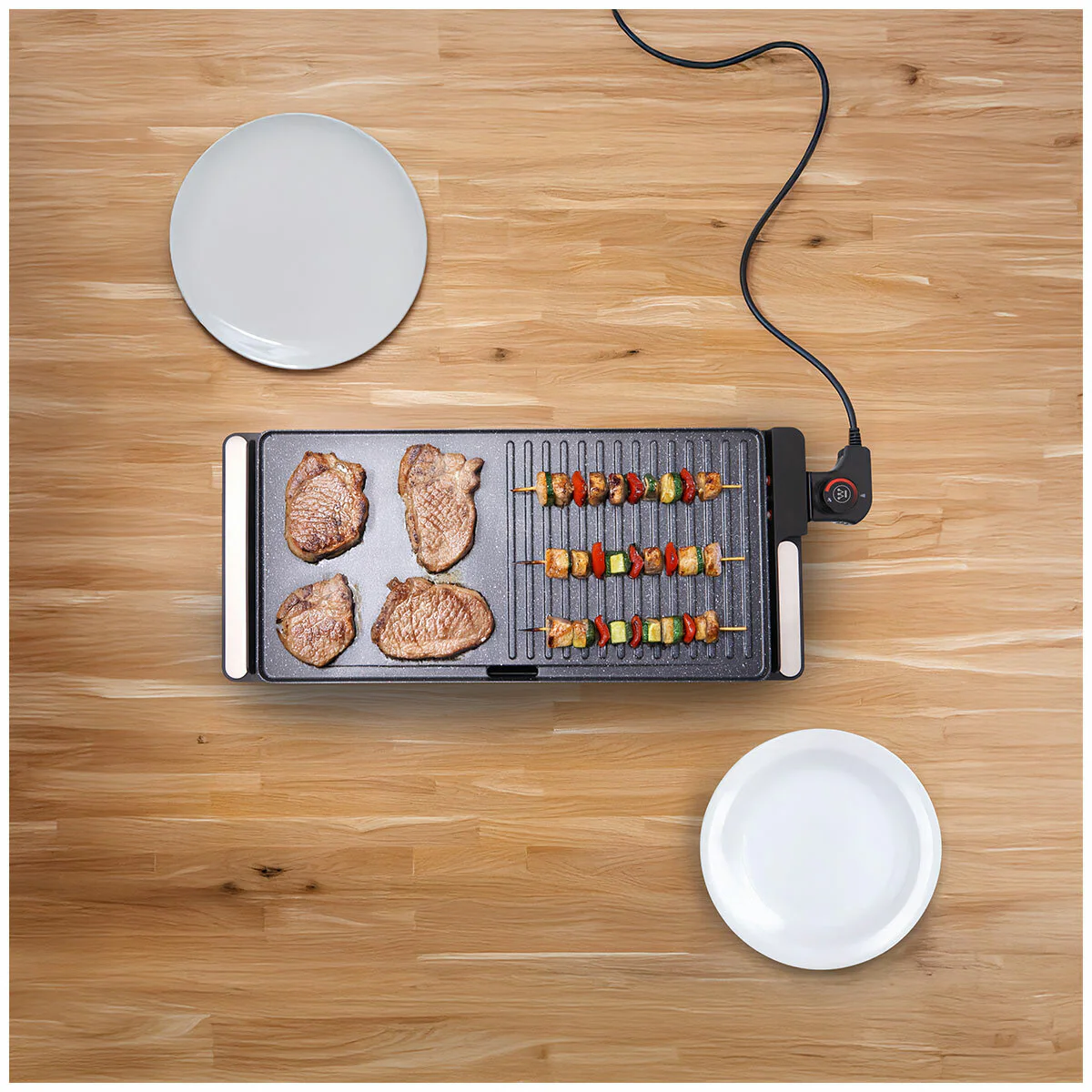 Westinghouse Compact Electric Grill Non-Stick WHEG01K Black Stone Finish - Image 8