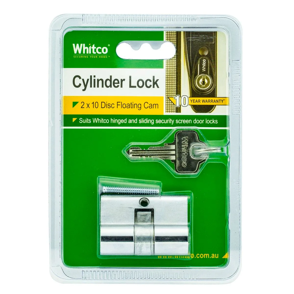 Whitco Replacement Security Disc Cylinder - 17mm - Brass - Easy Install