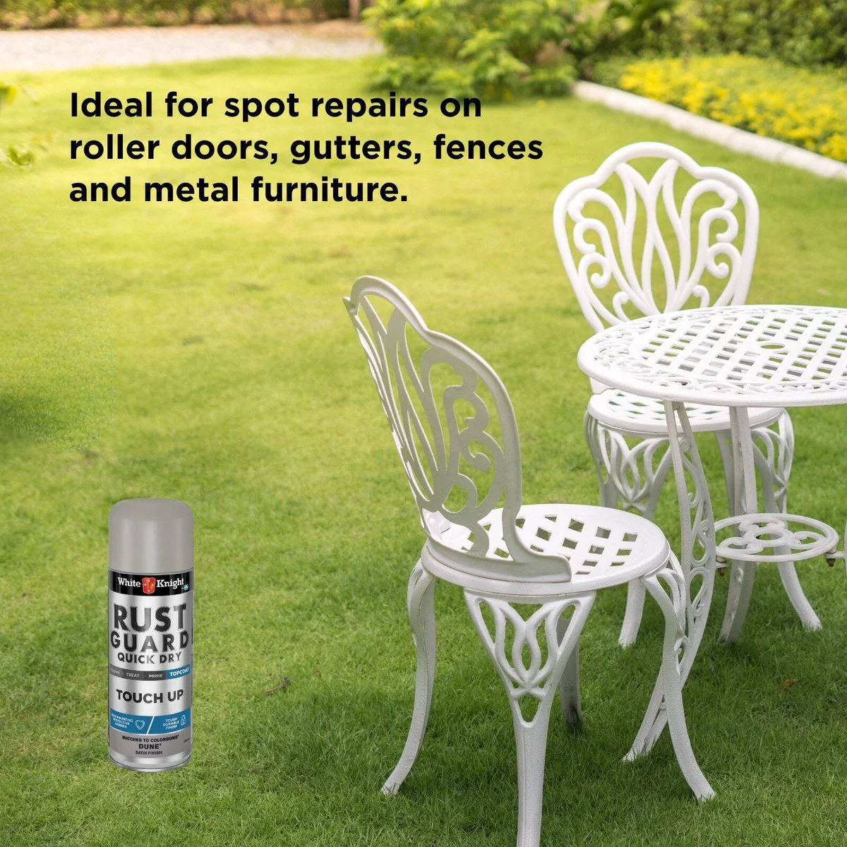 White Knight Rust Guard 300g Dune Satin Touch Up Spray Paint - Image 5