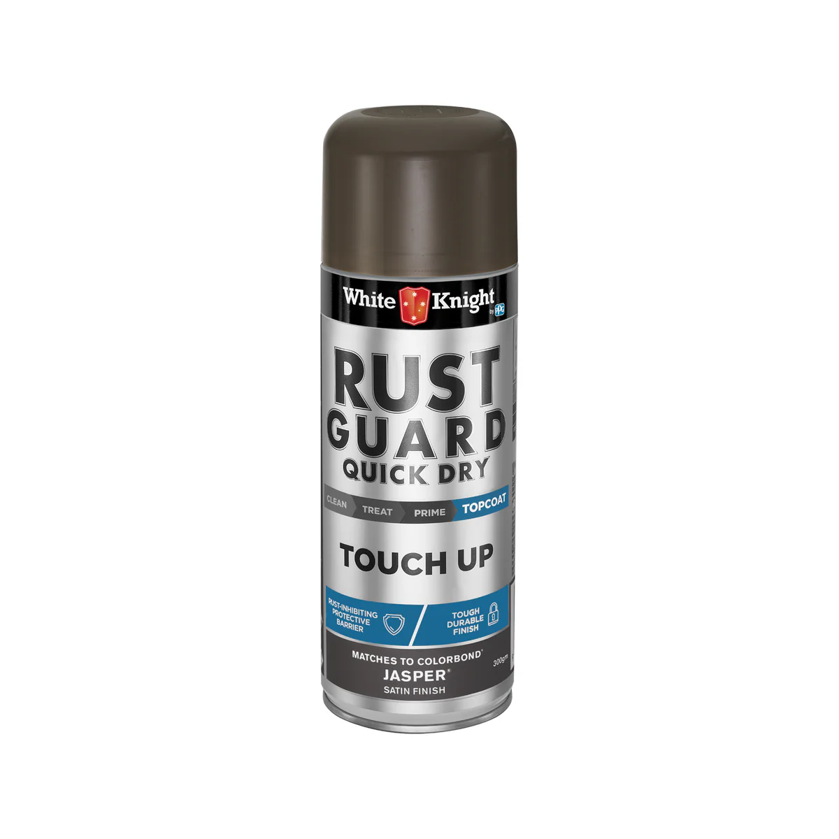 White Knight Rust Guard 300g Satin Touch Up Spray Paint - Jasper