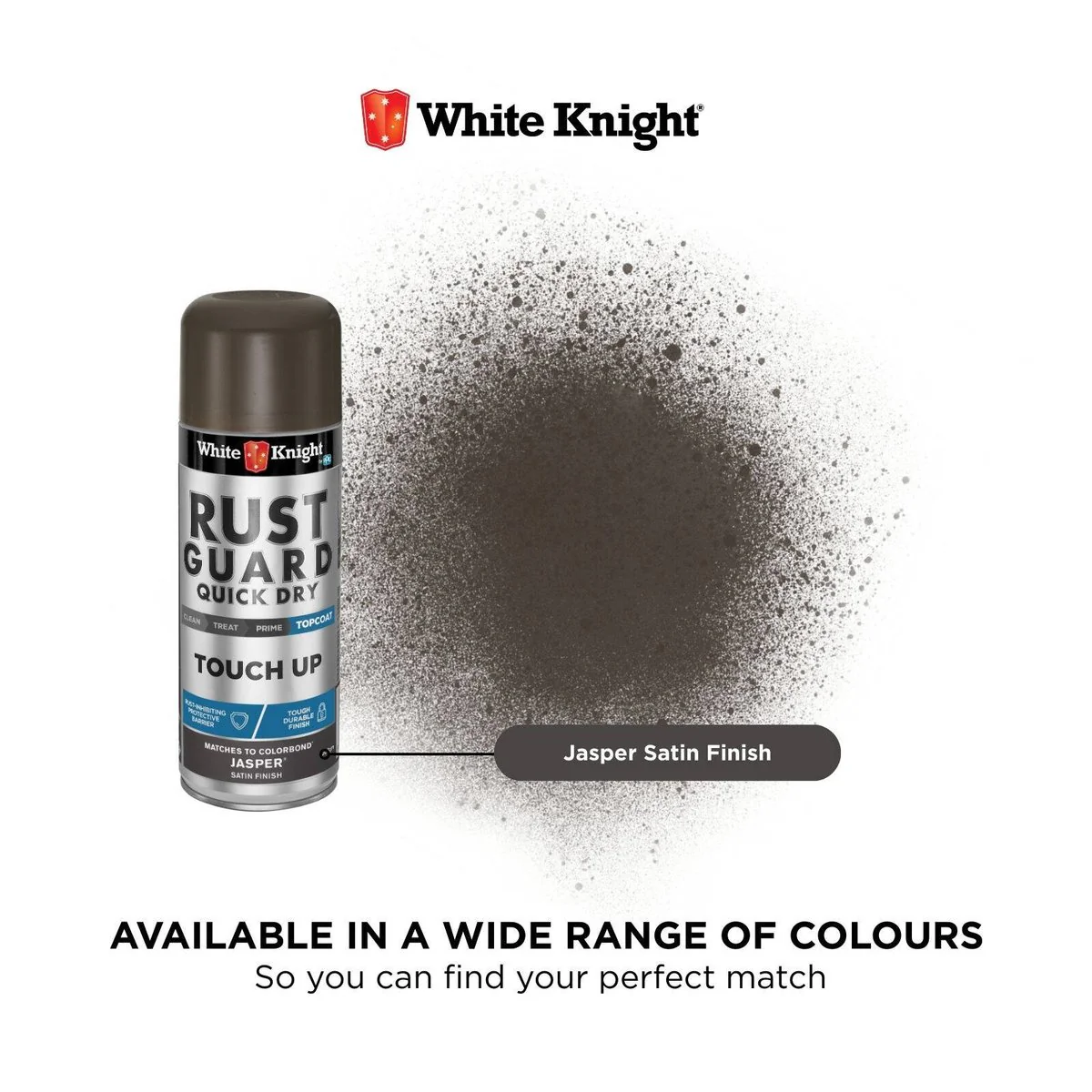 White Knight Rust Guard 300g Satin Touch Up Spray Paint - Jasper - Image 3