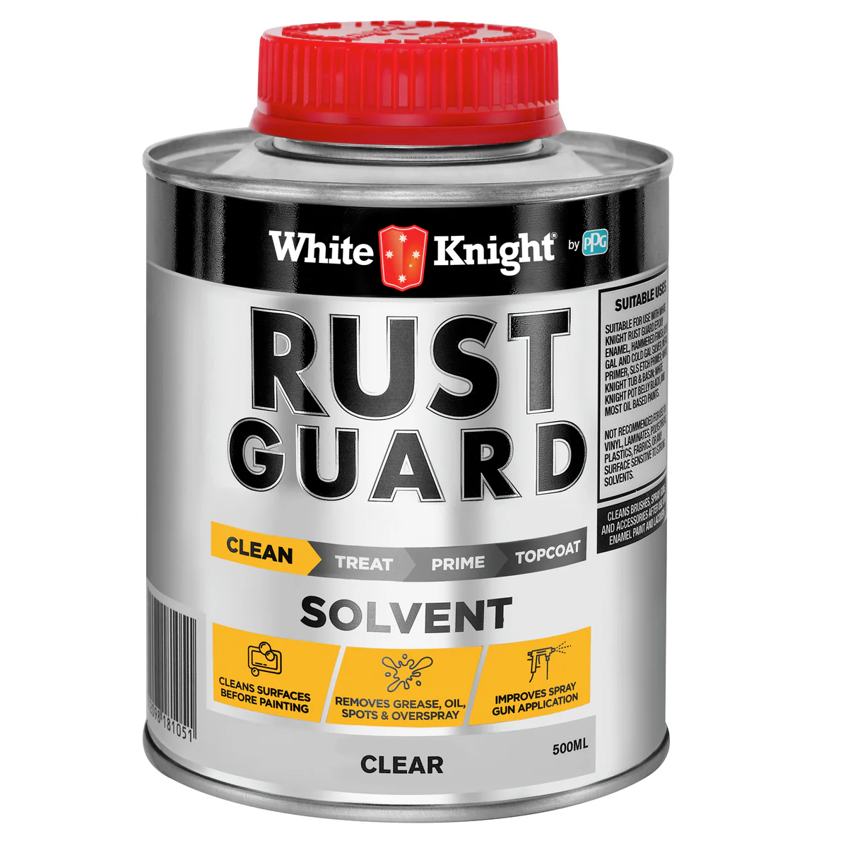 White Knight Rust Guard Solvent Cleaner Paint Thinner 0.5L - 1.13kg