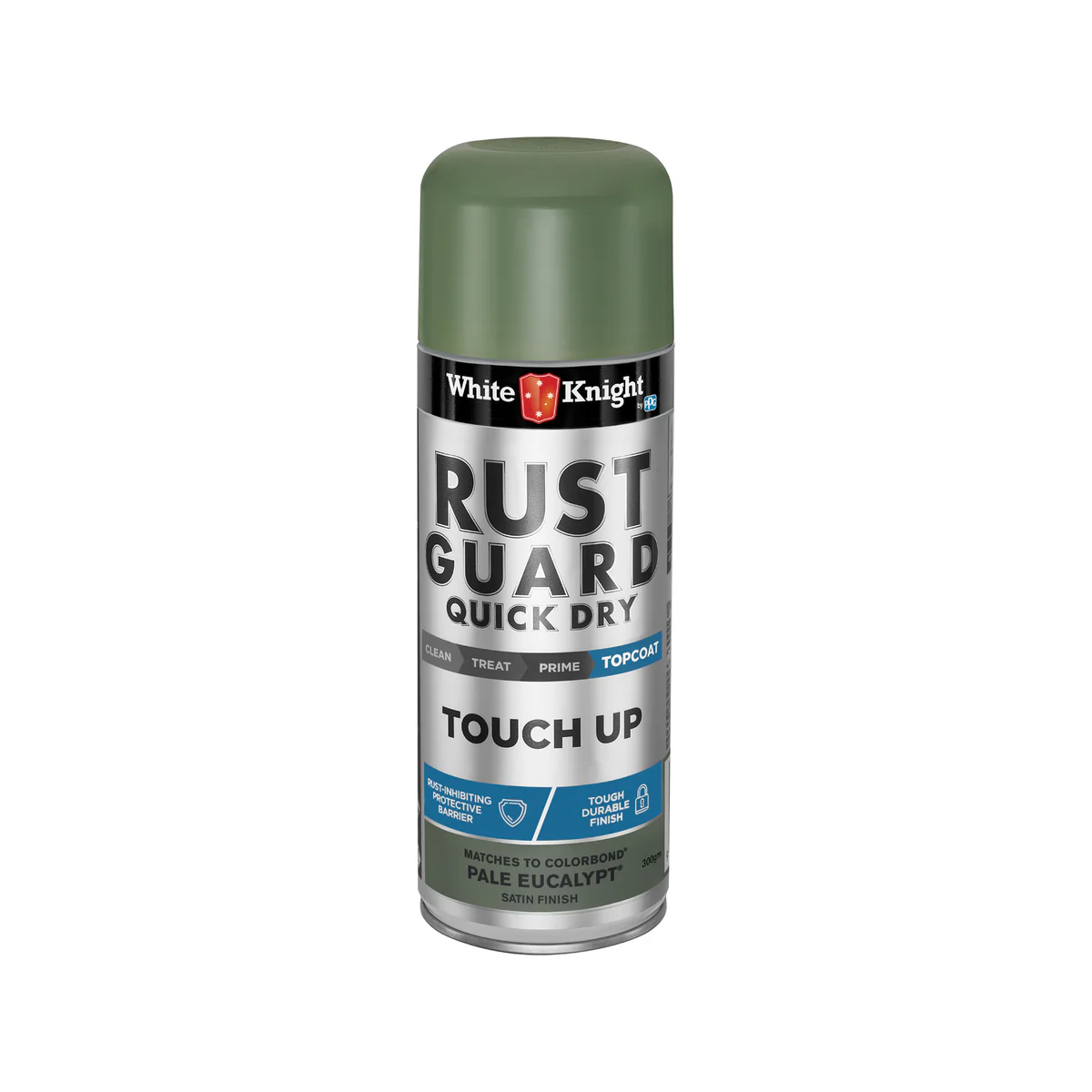 White Knight Rust Guard Spray Paint - 300g - Pale Eucalypt - Acrylic - Quick Drying