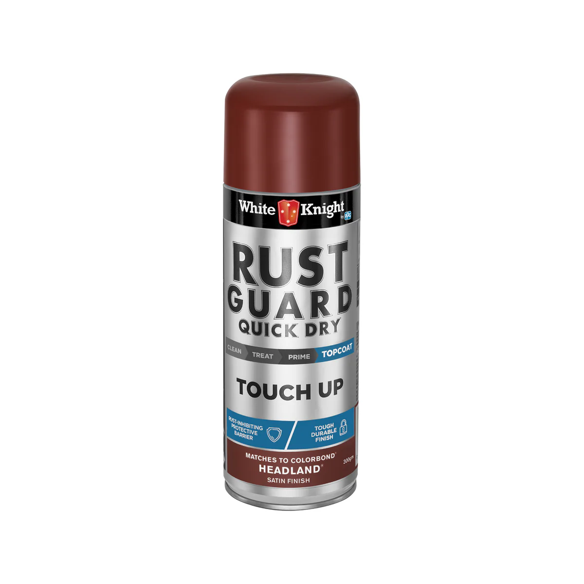White Knight Rust Guard Spray Paint 300g Satin Touch Up Durable