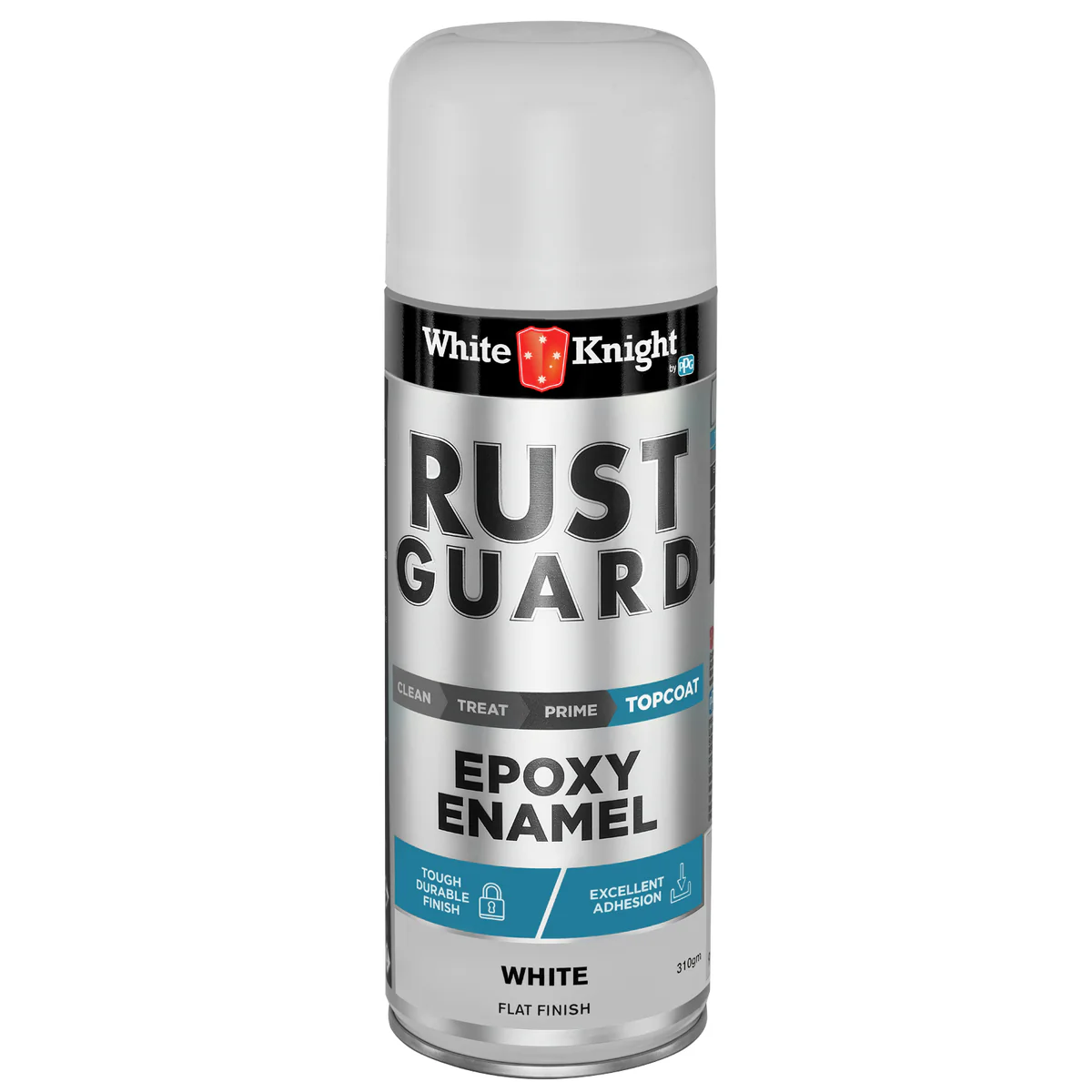 White Knight Rust Guard Spray Paint 310g Flat White UV-Resistant