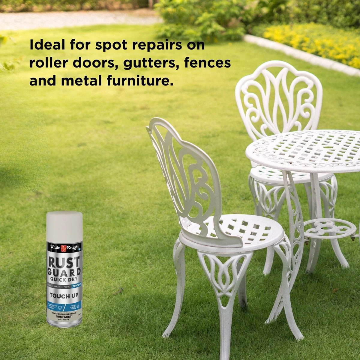 White Knight Rust Guard Touch Up Spray Paint 300g Surfmist 0.3L - Image 5