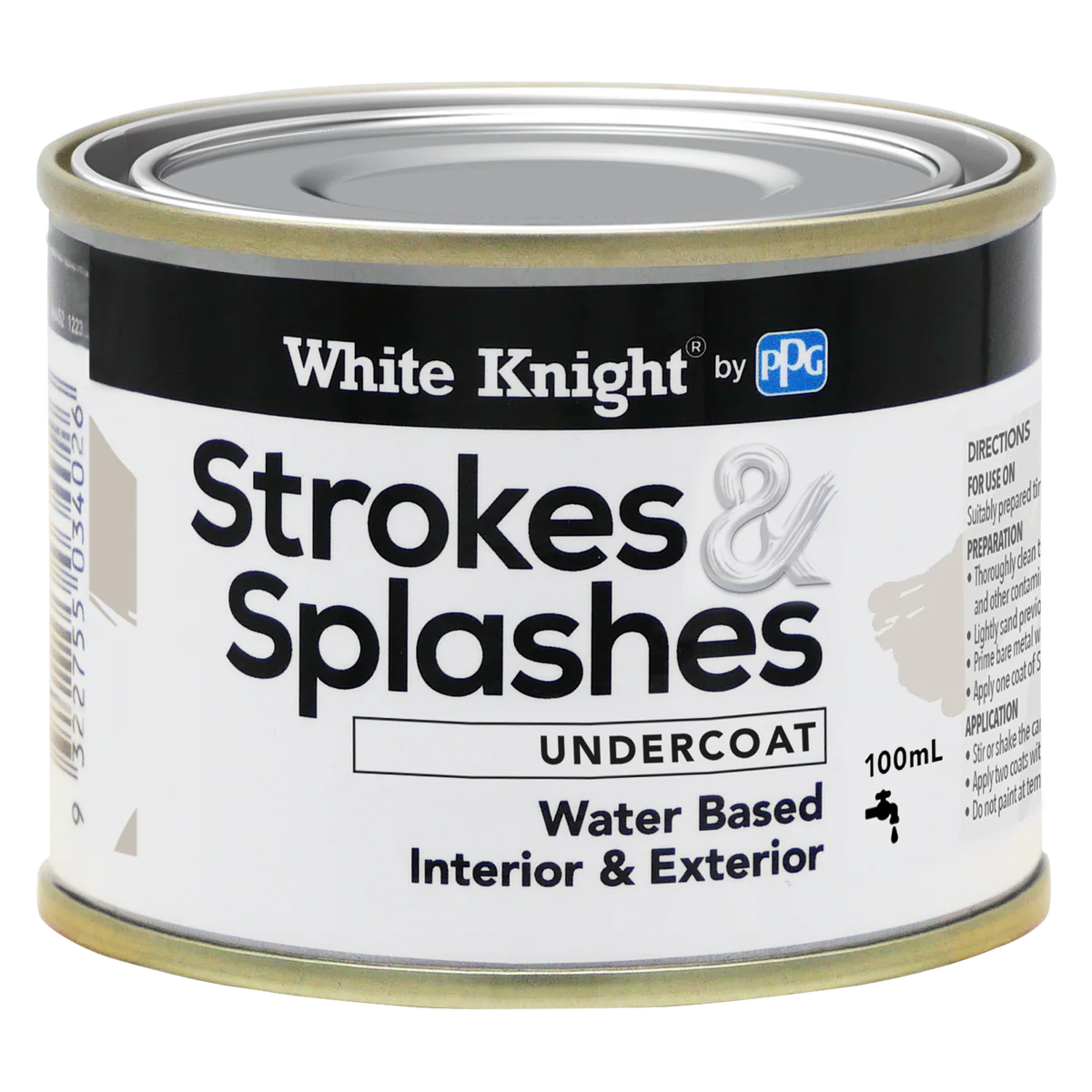 White Knight Strokes and Splashes Paint 100ml Water Based Durable Finish