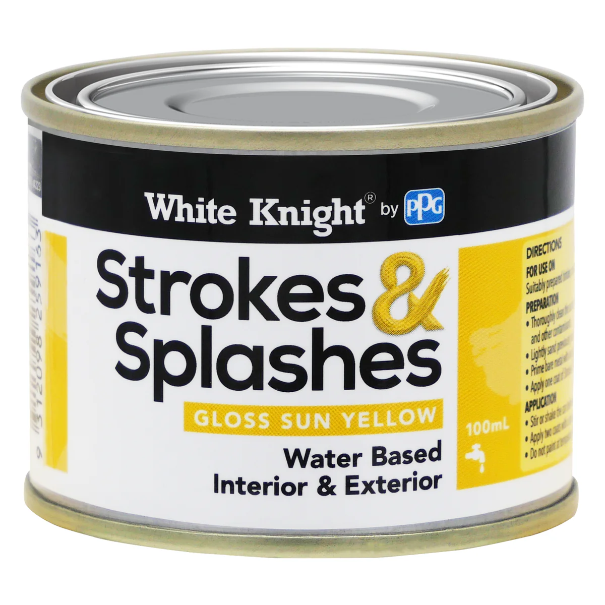 White Knight Strokes and Splashes Paint - 100ml - Water Based - Quick Drying