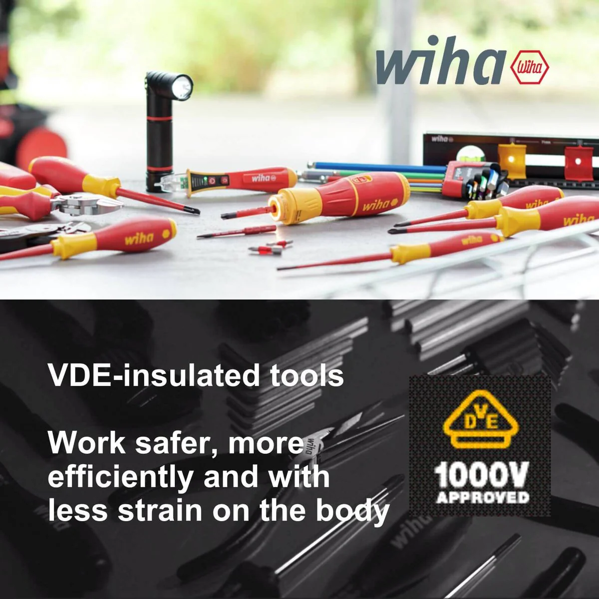 Wiha 1000V Cable Cutter - Insulated VDE - 210mm - Yellow - Durable & Ergonomic - Image 3
