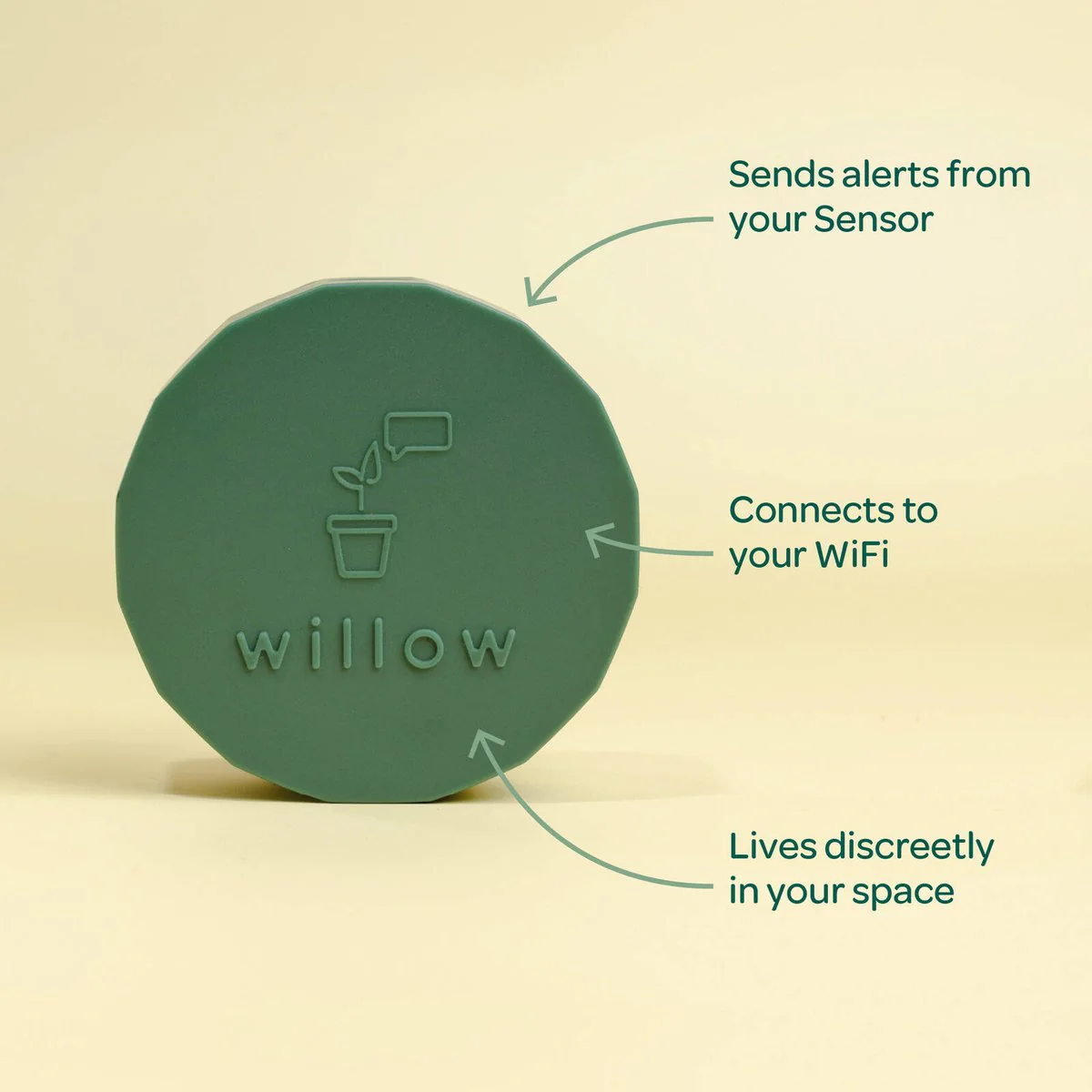 Willow Smart Indoor Plant Sensor Plant Parent Pack Moss - 3 Sensors - 260mm x 40mm x 197mm - Monitors Soil Moisture, Light, Temperature, Humidity - Image 3