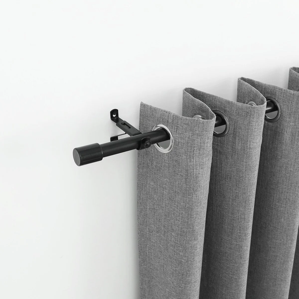 Windoware 25mm Black Adjustable Curtain Bracket 2 Pack - Metal Support - Image 3