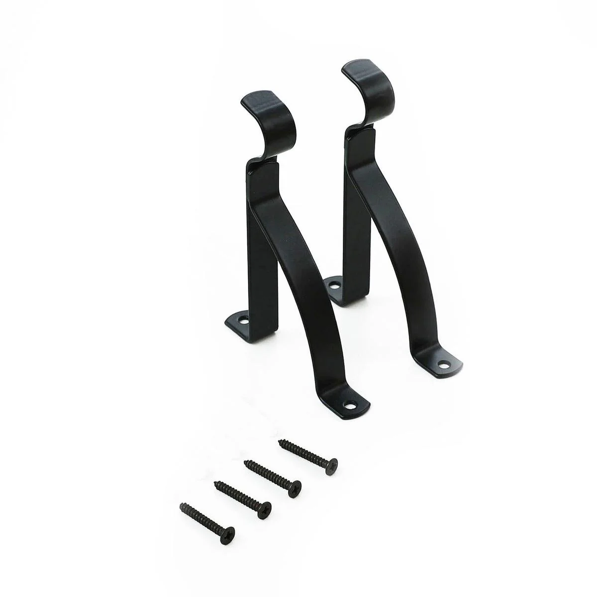 Windoware Curtain Bracket - 100mm - Black - 2 Pack - Metal - Durable