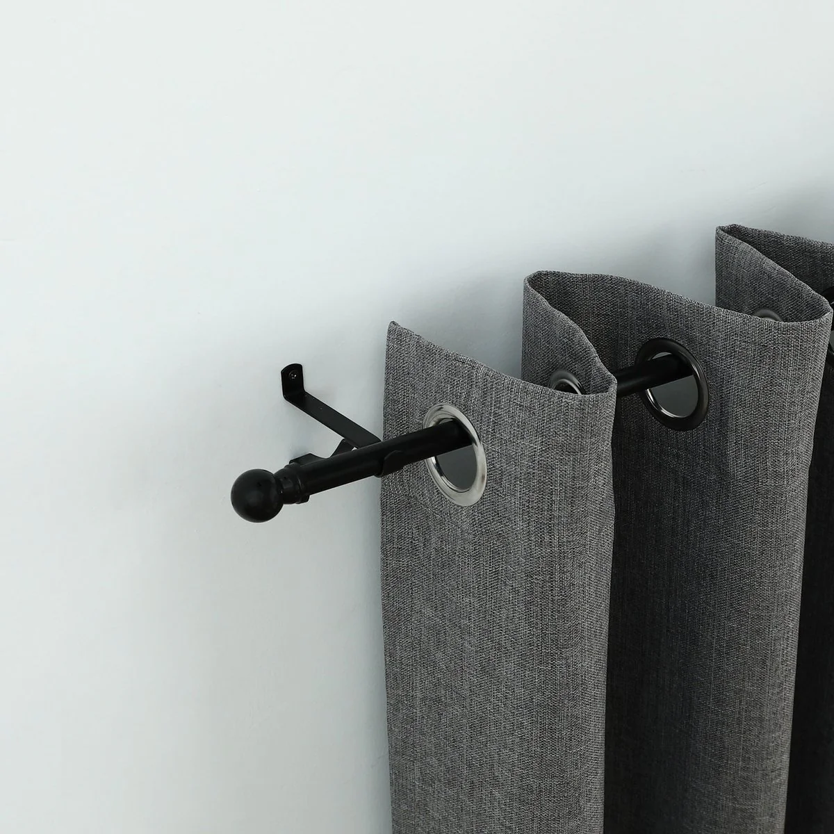 Windoware Curtain Bracket - 100mm - Black - 2 Pack - Metal - Durable - Image 3