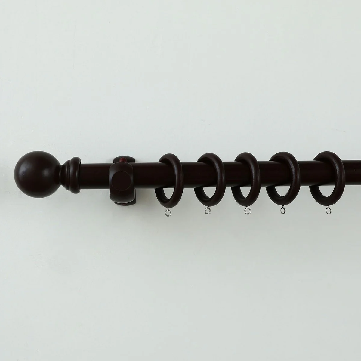 Windoware Curtain Rings - 33mm - Walnut - 5 Pack - Image 2