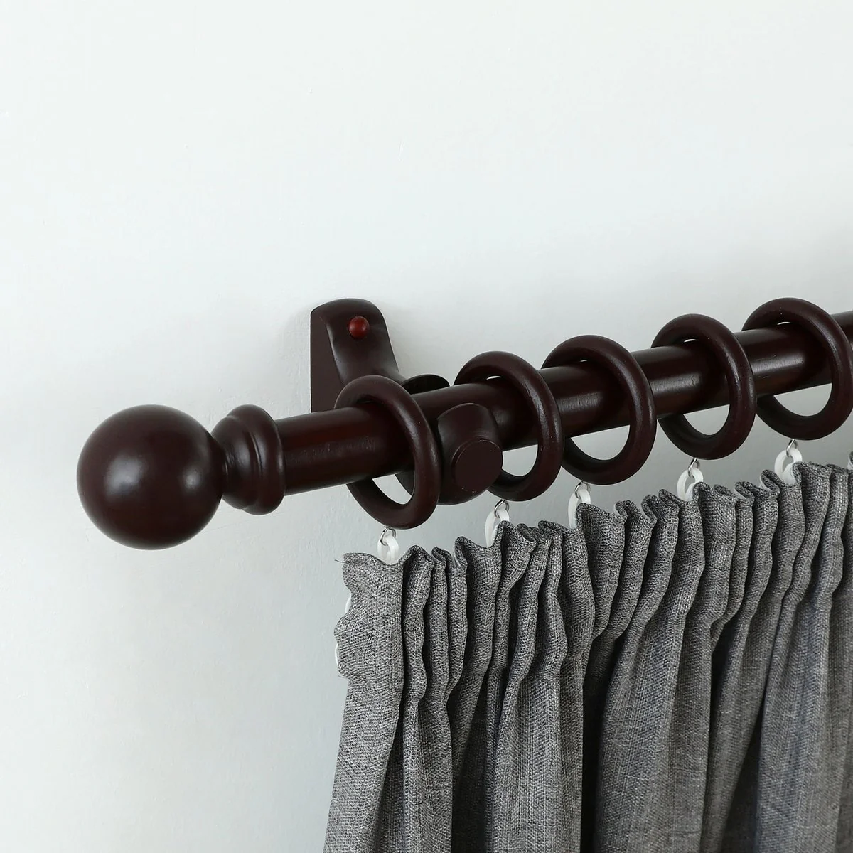 Windoware Curtain Rings - 33mm - Walnut - 5 Pack - Image 3