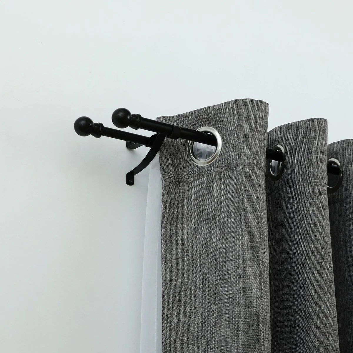 Windoware Curtain Rod Brackets - 127mm - Black - Metal - 2 Pack - Image 3