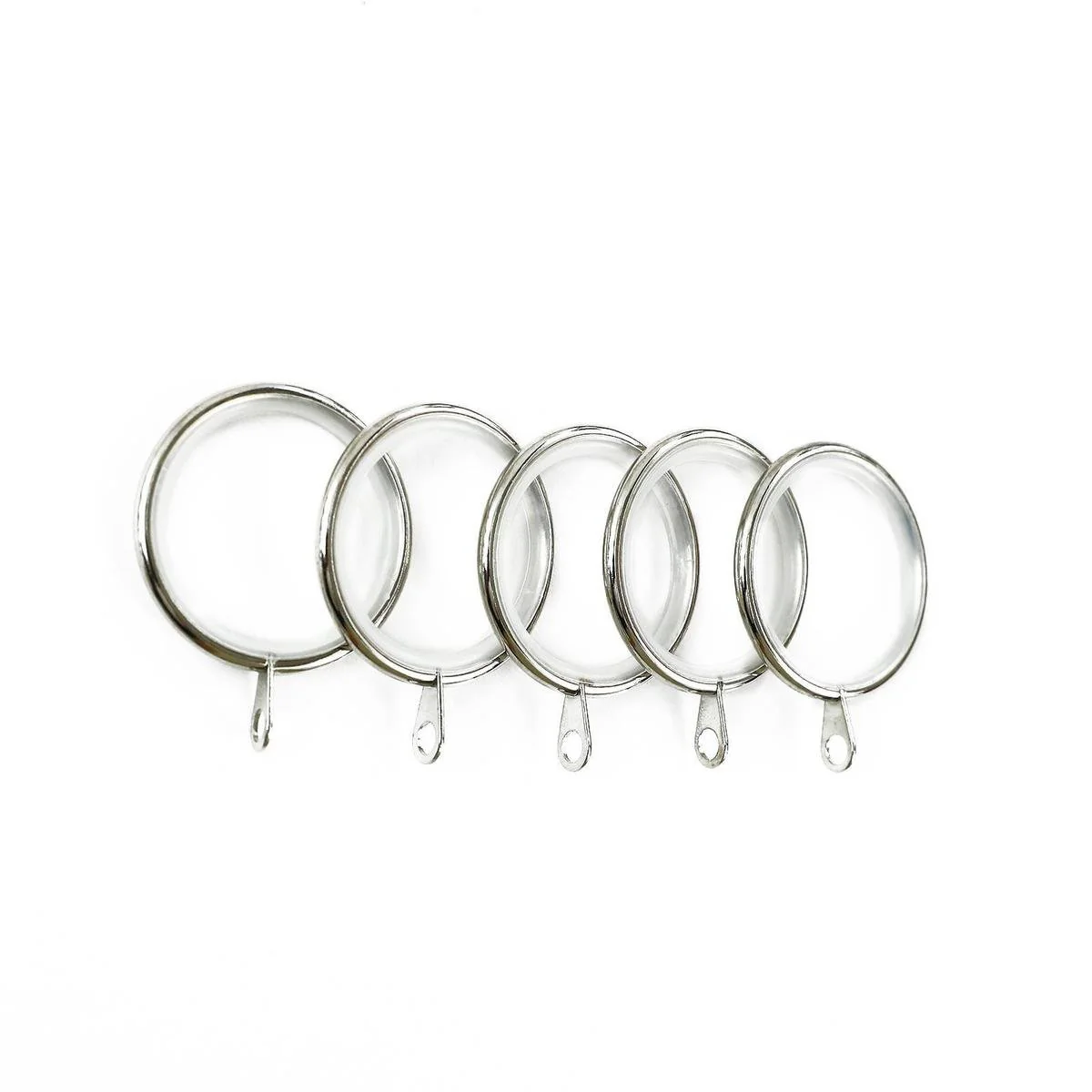 Windoware 35mm Satin Curtain Rod Rings - 5 Pack - Nylon - Non-Scratch