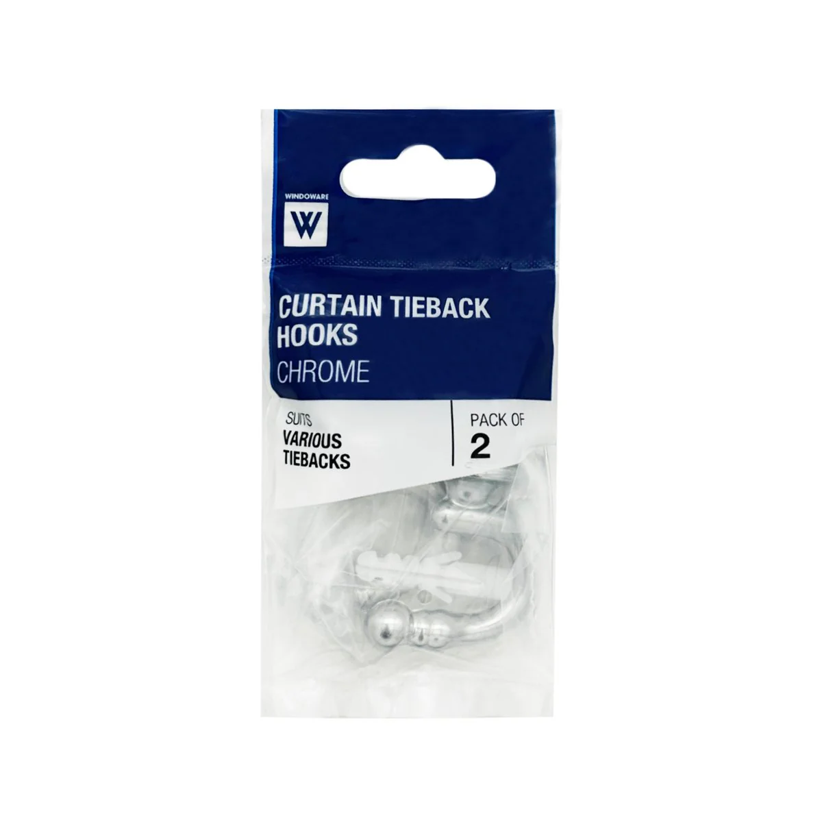 Windoware 2 Piece Satin Curtain Rod Tie Back 2 Pack - 40mm x 40mm - Satin - Image 4