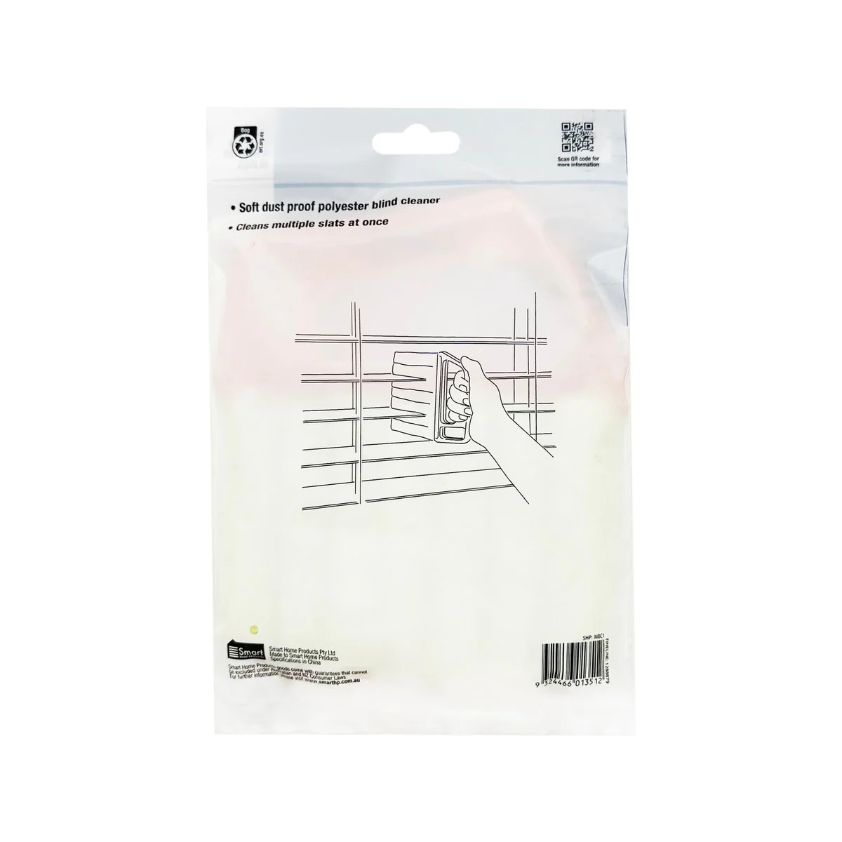 Windoware Venetian Blind Slat Cleaner - 1 Pack - Polyester - Multi-Prong - Image 4