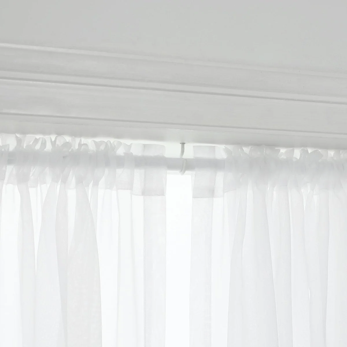 Windoware White Muslin Curtain Rod Bracket 2 Pack - Easy Installation - Image 2