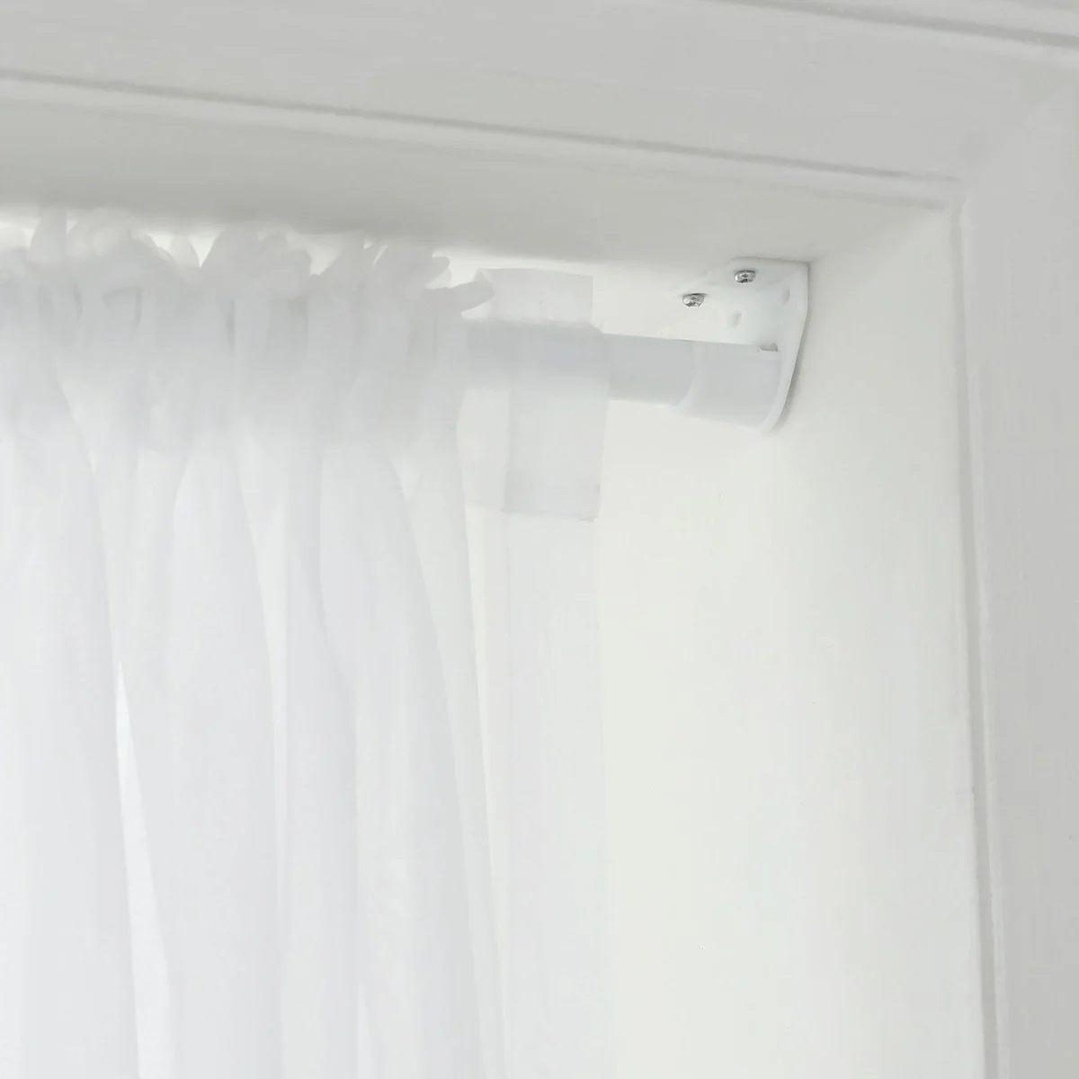 Windoware White Muslin Curtain Rod Bracket 2 Pack - Easy Installation - Image 3
